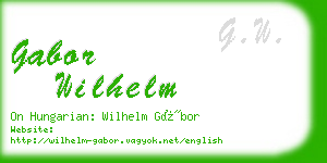 gabor wilhelm business card